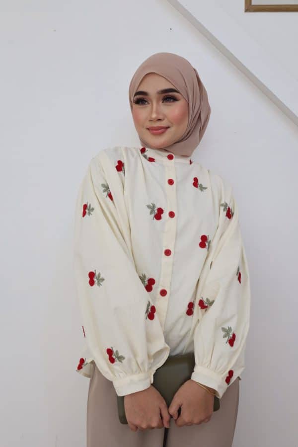 Cherry Embroidered Shirt