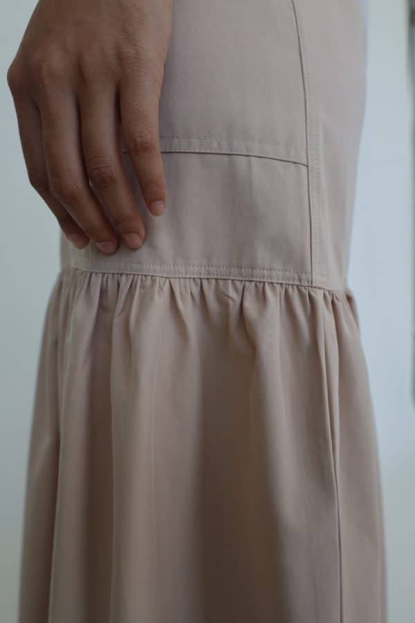 Sandy Plain Skirt in Sand White - Image 3