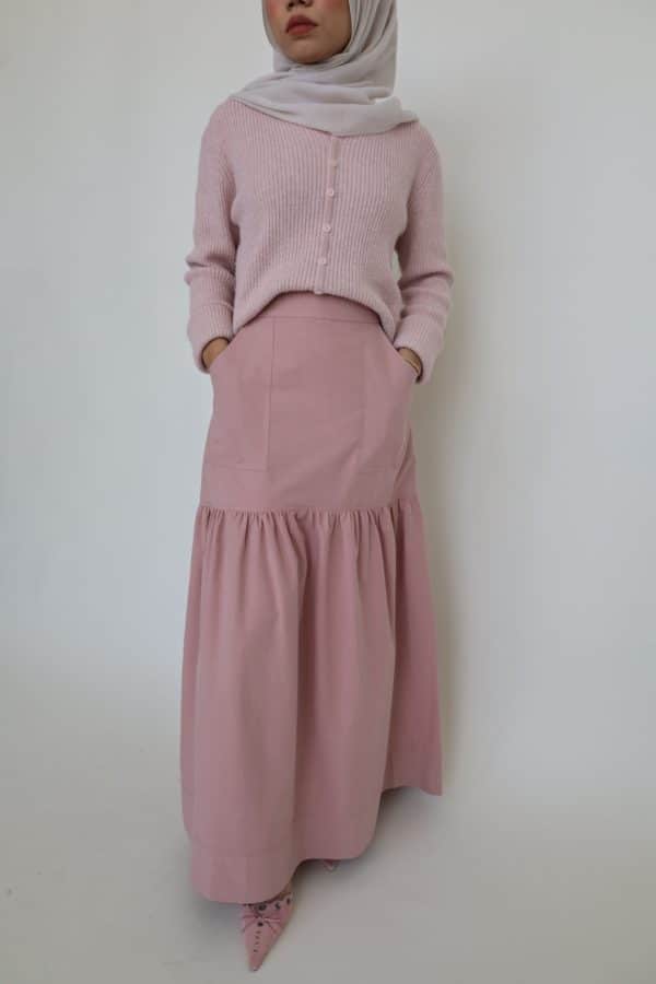 Sandy Plain Skirt in Ash Rose