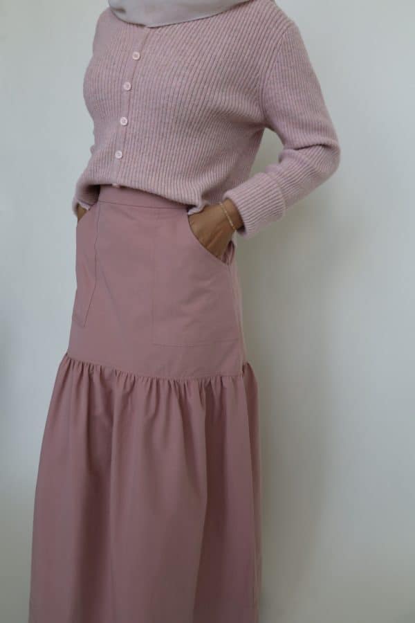 Sandy Plain Skirt in Ash Rose - Image 3