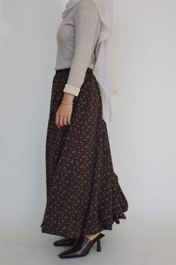 Bubble Skirt in Floral Chocolate - Image 2