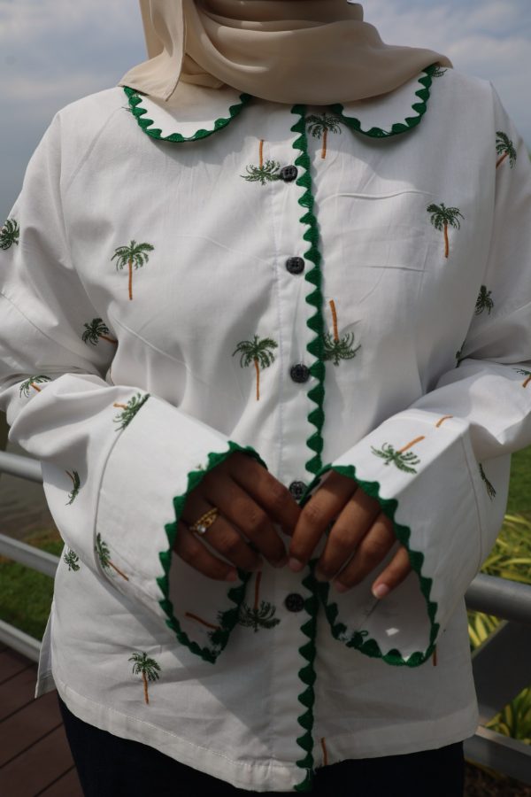 Coconut Embroidered Top