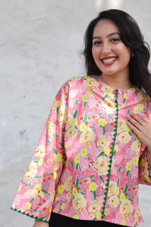 Melissa Blouse In Emerald - Image 3