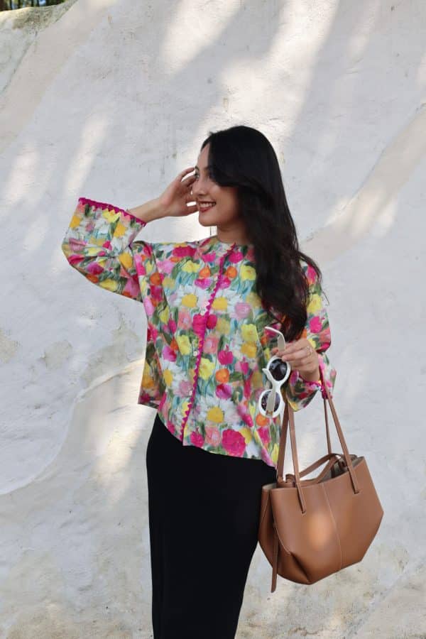 Melissa Blouse In Fushcia - Image 2