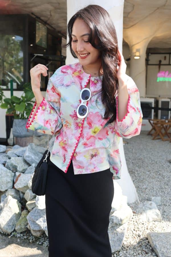 Melissa Blouse In Raspberry - Image 3