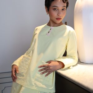 Kurung Imani In Soft Yellow